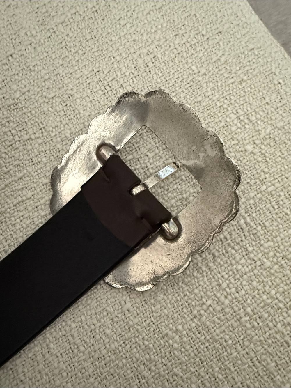 Silpada Brown Leather Belt with Decorative Silver Buckle - Picture 5 of 5